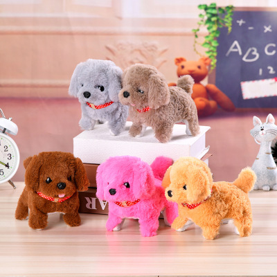 Factory Direct Sales Cute Electric Plush Toy Dog Stall Supply Children's Toy Dog Simulation Electric Dog Wholesale