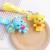 Chrysanthemum bear PVC key chain Small Daisy Bear bag Accessories Cartoon