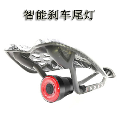 0117USB charging bicycle intelligent induction brake taillight safety warning highway car night riding taillight