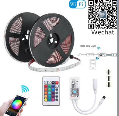 Led band 5050RGB colorful wifi waterproof light strip Mobile Phone APP Voice control English set