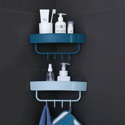 0659 Triangle Storage Rack Storage Basket Wall-Mounted Storage Basket Nordic Kitchen Punch-Free Seamless Toilet Storage Rack