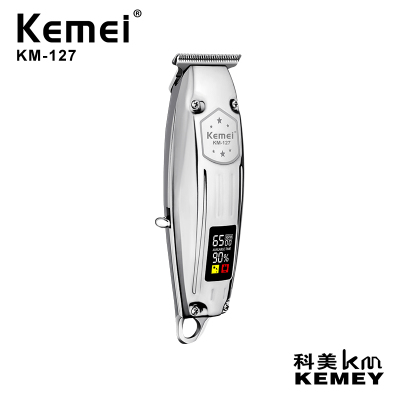 Cross-Border Factory Direct Sales Kemei KM-127 Metal Body LCD Professional Electric Clipper