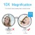 Makeup Mirror with LED Fill Light Ten Times Magnification Dry Battery Suction Cup Folding Net Red Beauty Makeup Mirror Cross-Border New Arrival