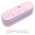 Korean version pen box Simple INS high-capacity PU double-layer pen bag Junior Middle school Primary school boys and girls writing case