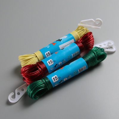 9. Factory Direct selling package plastic wire rope with leather wire rope clothesline galvanized plastic wire wire