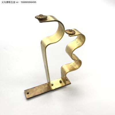 Factory Direct Sales Curtain Rod Bracket Golden Double Bracket Furniture Hardware Accessories