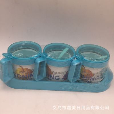 Creative Acrylic Multi-Grid Seasoning Jar Kitchen Supplies Flip Seasoning Box Household Detachable Seasoning Bottle Set