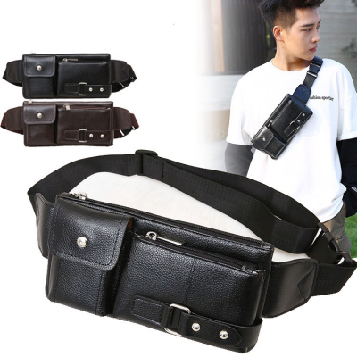 Foreign Trade New Men's Shoulder Bag Chest Bag Casual Waist Bag European and American Sports Small Bag Large Capacity Small Bag Men's Bag
