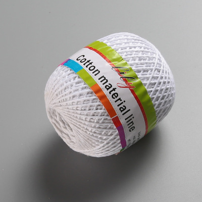 Manufacturers direct a large number of spot white tender lines 50 grams of cotton ball 2mm cotton cord cotton cord sling