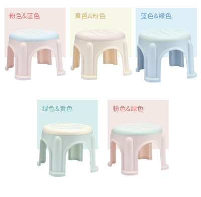 Cartoon Pattern Small Fish Baby round Stool Cute Size Stool Children Multi-Functional Solid and Durable