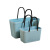 New Handbag Laundry Basket Laundry Basket Women's Linen Pattern Shopping Basket Storage Basket Plastic Shopping Basket