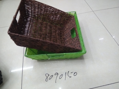 PVC Hand-Woven Storage Basket