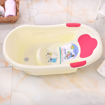 Factory Currently Available Children's Bath Basin Plastic Baby Bath Bath Bath Care Thickened Reclining Drainage Baby Bath Tub