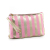Foreign Trade Classic Gold Bottom Printed Striped Storage Bag Factory Direct Sales Pu Cosmetic Bag Large Capacity Handbag