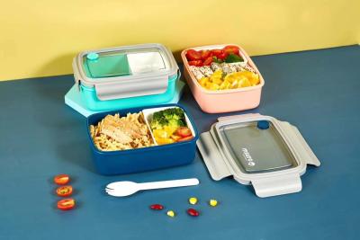 Korean-Style Adult Square Lunch Box Stainless Steel Lunch Box Lunch Box Portable