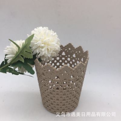 New Desktop Hollow Storage Basket Plastic Sundries Container Creative Office Stationery Storage Bucket Small Storage Bucket Wholesale