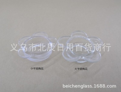 Manual pressing Mechanism of special-shaped Transparent glass candlestick candle cup can tea flat Plum five--petal flower