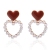 S925 Silver Needle Korea Hollow out love Pearl Drop Earrings Sweet temperament Nectarine heart Manufactures Direct