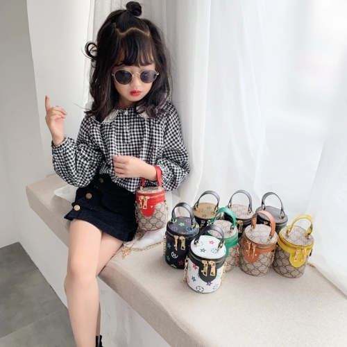 new product best-selling children‘s bag korean style fashion girls princess shoulder messenger bag western style all-matching portable bucket bag