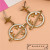 E2053 Fashion Elegant Girls Earrings Starry Earrings Internet Celebrity High Profile Retro Earrings Female Zircon Copper Parts
