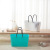 The manufacturer direct multifunctional plastic portable storage basket bathroom laundry blue sundry handle shopping basket