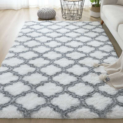Silk wool two-color carpet living room mat two-color