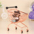 [Free Shipping] Simulation Mini Shopping Trolley Playhouse Toy Shopping Basket with Fruit and Vegetable Simulation Supermarket Toys