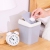 J52-6350 Mini Trash Can Plastic Desktop with Lid Korean Cute Simple Small Bedside Table Trash Can