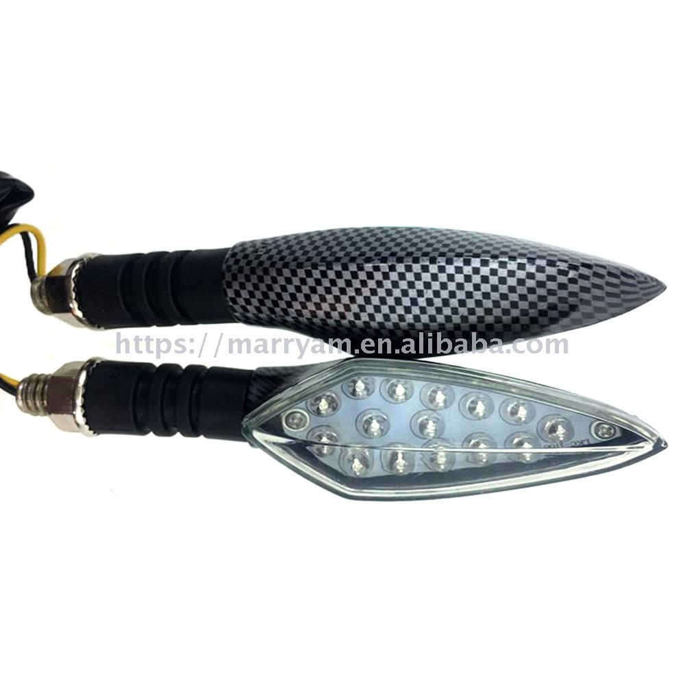 摩托车转向灯LED转弯信号灯跑马超亮指示灯改装流水车灯改装配件