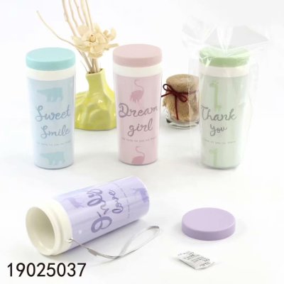 Portable insulated double plastic cup