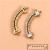 E2359 Fashion Ornament Earring Accessories Rhinestone-Encrusted Binaural Bracelet Necklace Pendant Parts Zircon Copper Parts