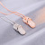925 Sterling Silver Mori Girls Creative Style Diamond-Embedded Small Slippers Necklace Japan and South Korea Internet Hot Same Choker