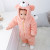 New padded coat for baby animal onesie for autumn and winter wear padded cotton hayi coral fleece baby climbing clothes