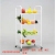 Three layers of fruits and vegetables floor shelf storage shelf with wheel basket bathroom shelf
