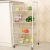 Three layers of fruits and vegetables floor shelf storage shelf with wheel basket bathroom shelf