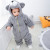 New padded coat for baby animal onesie for autumn and winter wear padded cotton hayi coral fleece baby climbing clothes