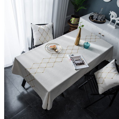 New Nordic diamond- Shaped embroidering tablecloth Tablecloth Square table multi-functional cover Cloth