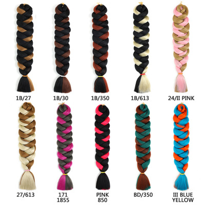 PVC Low Temperature Flame Retardant Color Matching Big Braid Wig Hot Water Shaping Jumbo Braid Hair Flame Retardant Wire