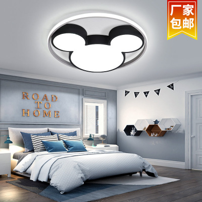 Led bedroom ceiling lamp Stylish creative personality acrylic household lamp cartoon Mickey Mouse children's room lamps
