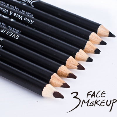 China-Made Makeup 3 Face Makeup Waterproof and Sweatproof Long Lasting Non Smudge Eyeliner Hard Core Eyebrow Pencil Wholesale