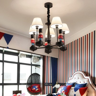 Children room LED chandelier British wind guard bedroom eye guard boy room Nordic children lighting