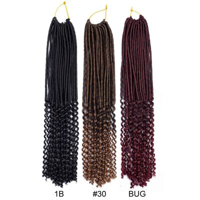 Curly Hair Chemical Fiber Wig Female Dreadlocks Braids African Dreadlocks Wig Upper Straight Lower Curved Hollow Braid