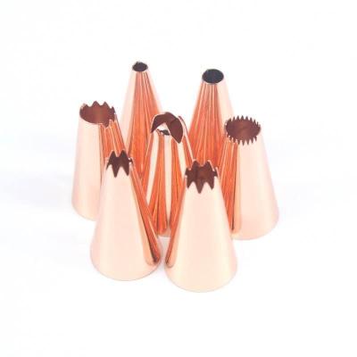 Korean Style Titanium Steel Decorating Nozzle Baking Utensils Seven-Piece Cream Decorating Mouth Decorating Nozzle Cake Milking