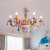 Macaron Nordic led crystal chandelier living room dining room modern bedroom lamps for men and women