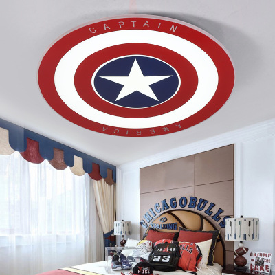 Captain America suction dome light LED American bedroom light for boys and girls master bedroom light