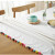 Nordic Simple Pure White Colorful Ball Tablecloth Plaid Striped Tassel Tablecloth Christmas Festival Decorative Cloth