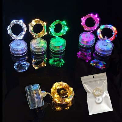 Diving light LED button battery box copper wire light string plum-shaped waterproof light string Christmas candle copper wire light