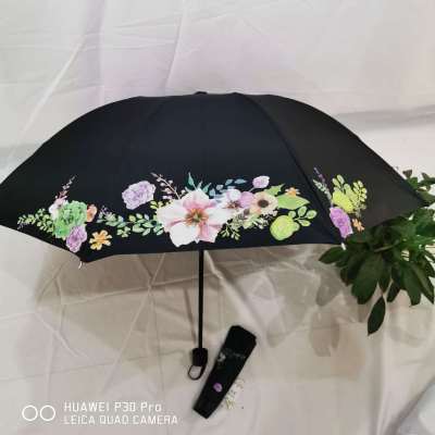 Umbrella and suntan Umbrella hand open three fold Umbrella printing and customized advertising Umbrella direct selling