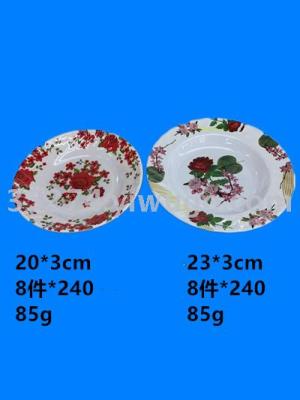 Miamine Tableware Miamine Plate Imitator ceramic decal plate flat plate deep plate run all corners of the country place hot style