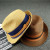 Summer Korean Beach Sun Block hat with wide Brimmed Straw Hat White top hat